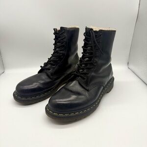 Dr. Martens Women's Serena Faux Fur Lined Black Boots US Size 10L